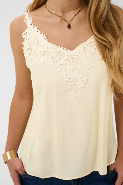 Cream - 10611224 - Beige Top