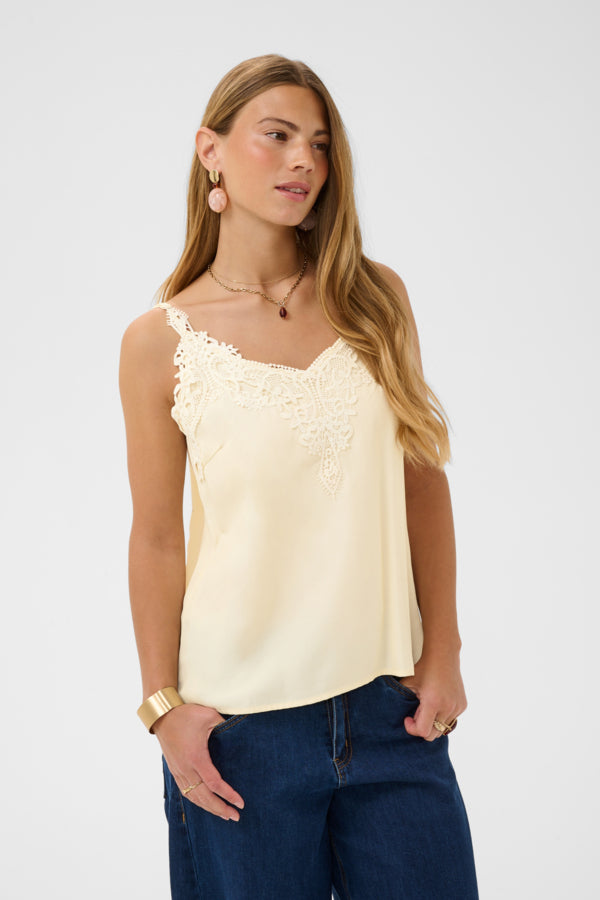 Cream - 10611224 - Beige Top