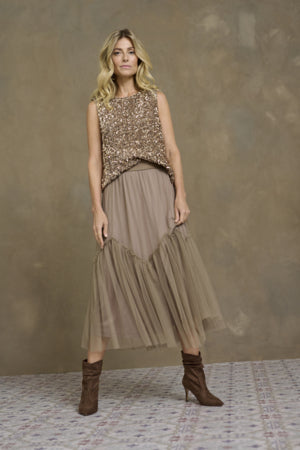 Cream - 10614131 - Skirt