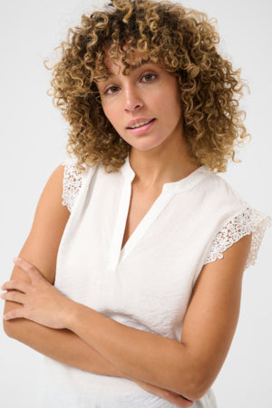 Cream - 10613954 - Blouse