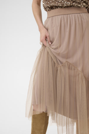 Cream - 10614131 - Skirt