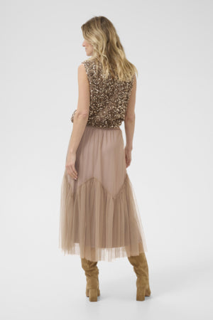 Cream - 10614131 - Skirt