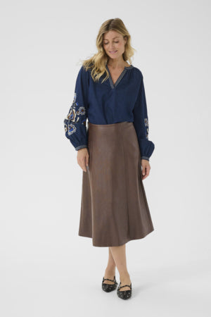Cream - 10614242 - Skirt