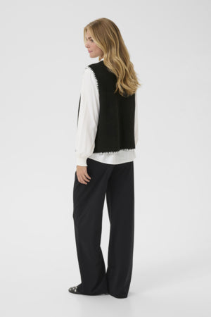 Cream - 10614304 - Knit Vest
