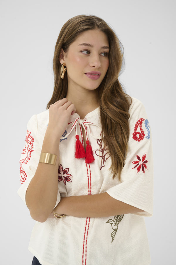 Cream - 10614840 - Blouse