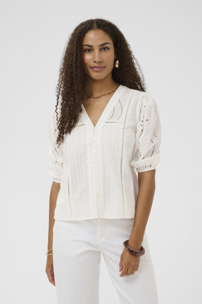 Cream - 10614961 - Blouse