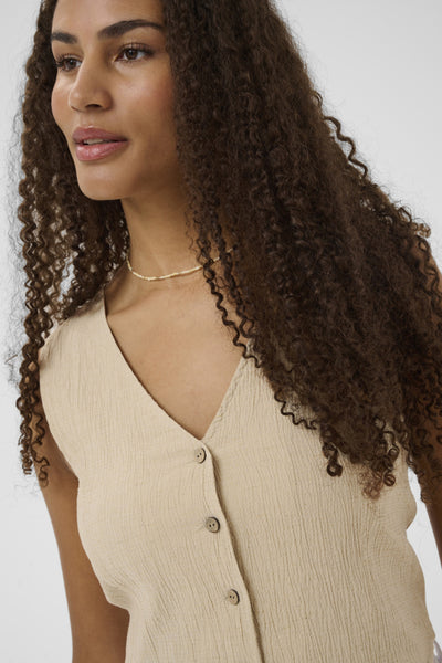 Cream - 10615014 - Waistcoat