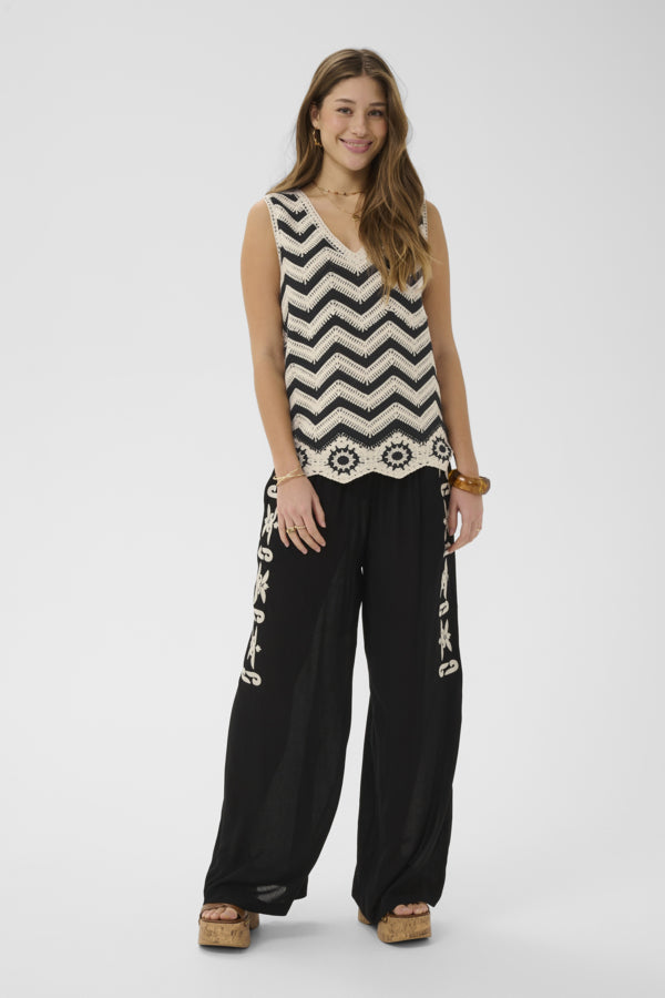 Cream - 10615023 - Knitted Slipover