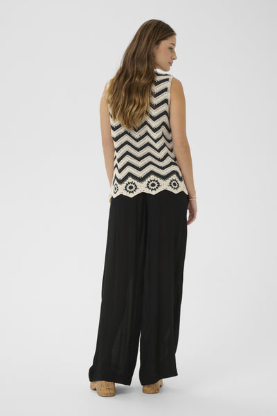 Cream - 10615023 - Knitted Slipover