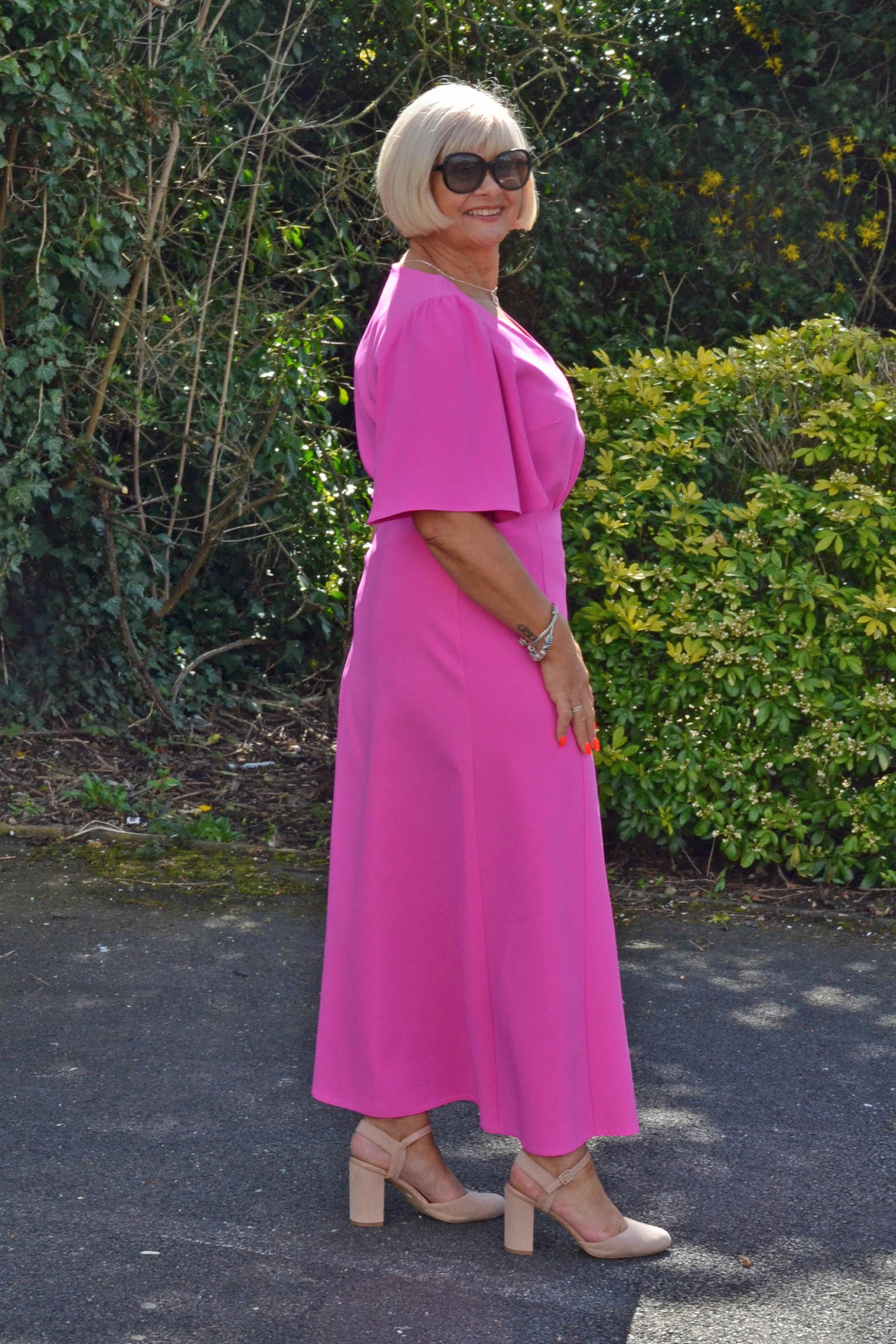 ella boo pink dress Ella Boo Hot Pink Shift Dress With Feather Boa Detail-E-24AW-2372-40