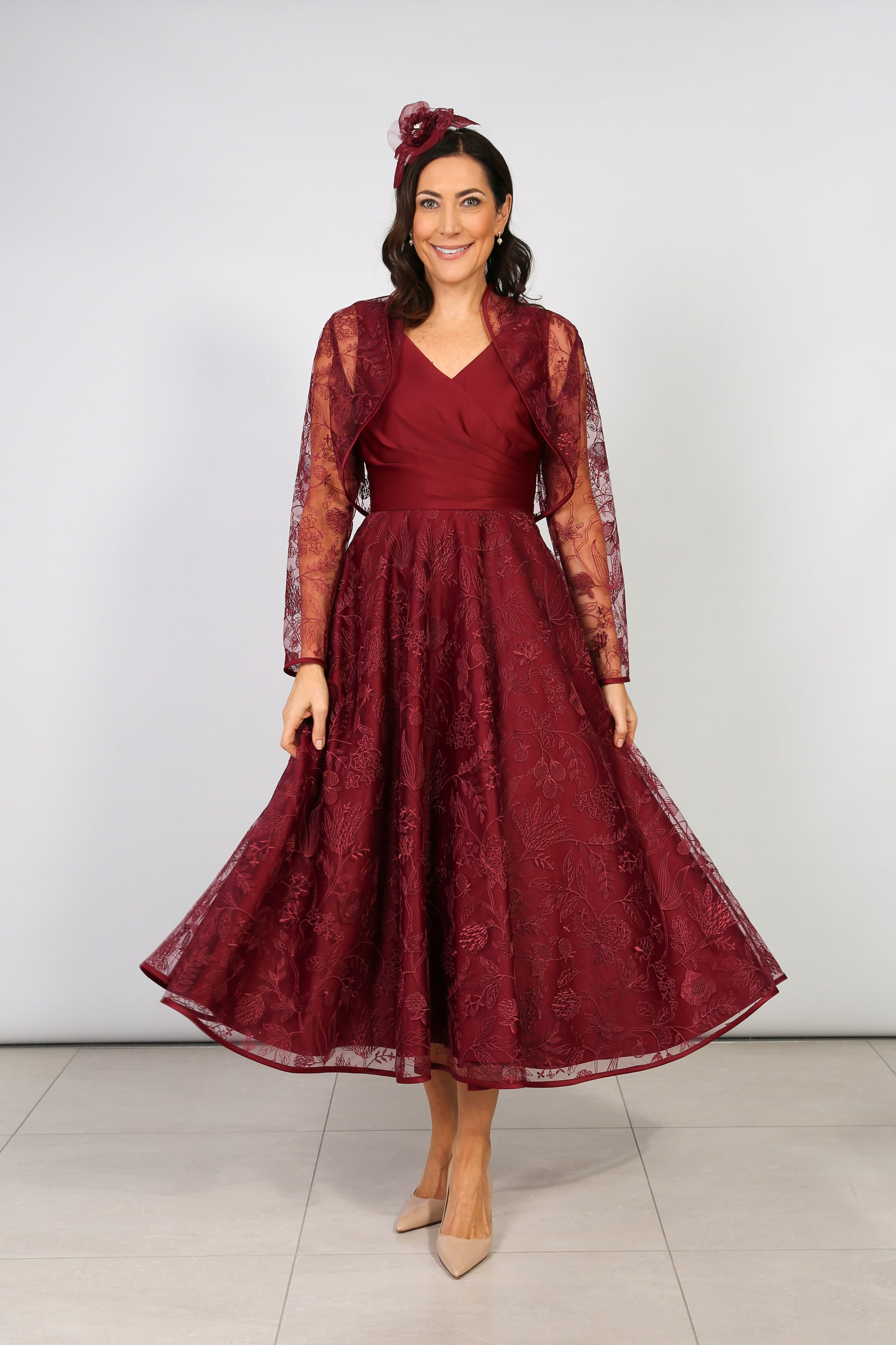 Richard Designs - Silhouette - RDAD1245 Dress - Cream Rose Richard Designs - Silhouette - RDAD1245 Dress - Cream Rose