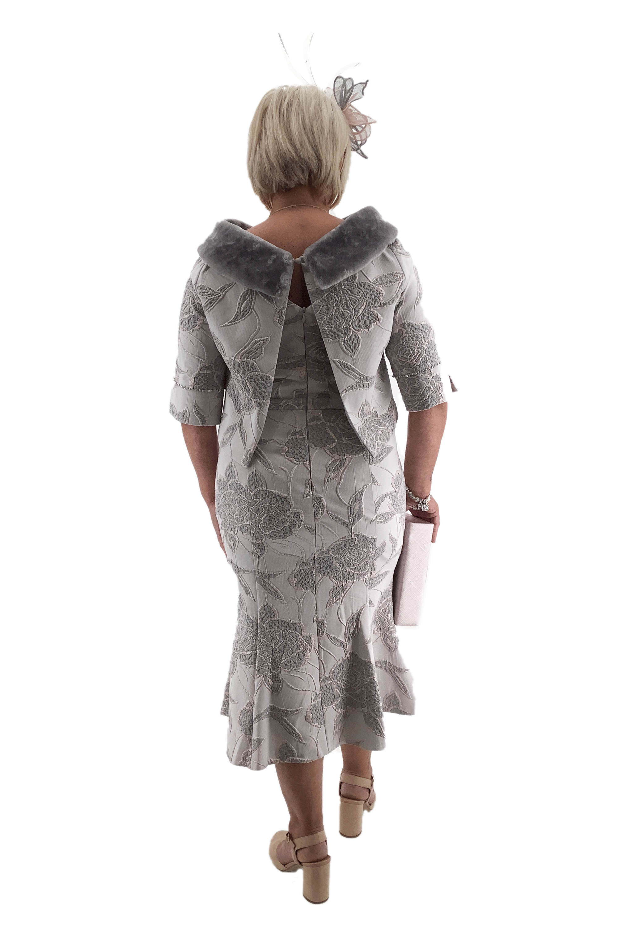 Lizabella silver dress clearance and jacket